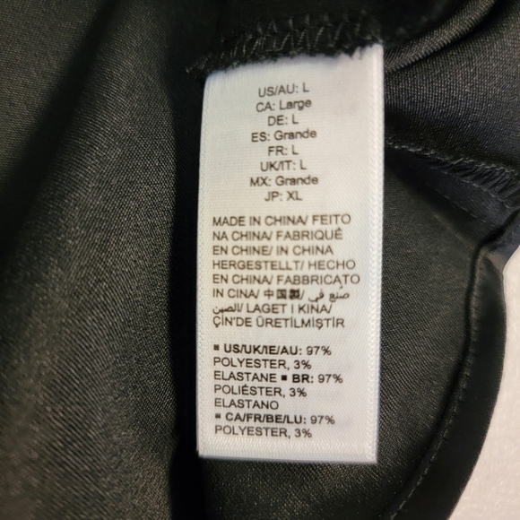 The Drop Scarlett Black Liquid Satin Cowl Neck Slip Dress Women's Size L - Picture 5 of 5